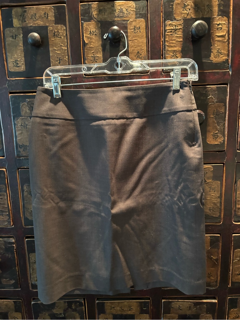 Banana Republic Brown Pencil Skirt with Front Hem Detail